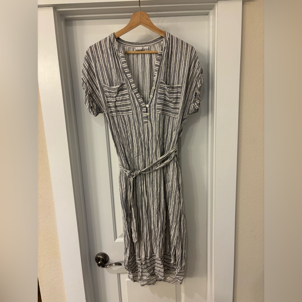 SOLD - GAP Striped Navy and White Mini Dress